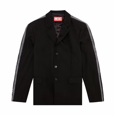 DIESEL Black Single-Breasted Long-Sleeve Blazer Jacket A104150HJAF-9XX