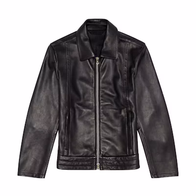 DIESEL Black Slim Fit Long Sleeve Jacket with Zipper and Collar. A105140WFAN9XX