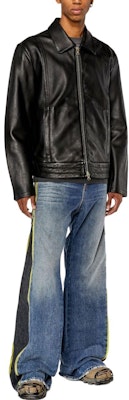 디젤 블랙 슬림핏 긴팔 집업 칼라 재킷. A105140WFAN9XX Lookbook 디젤 블랙 슬림핏 긴팔 집업 칼라 재킷. A105140WFAN9XX