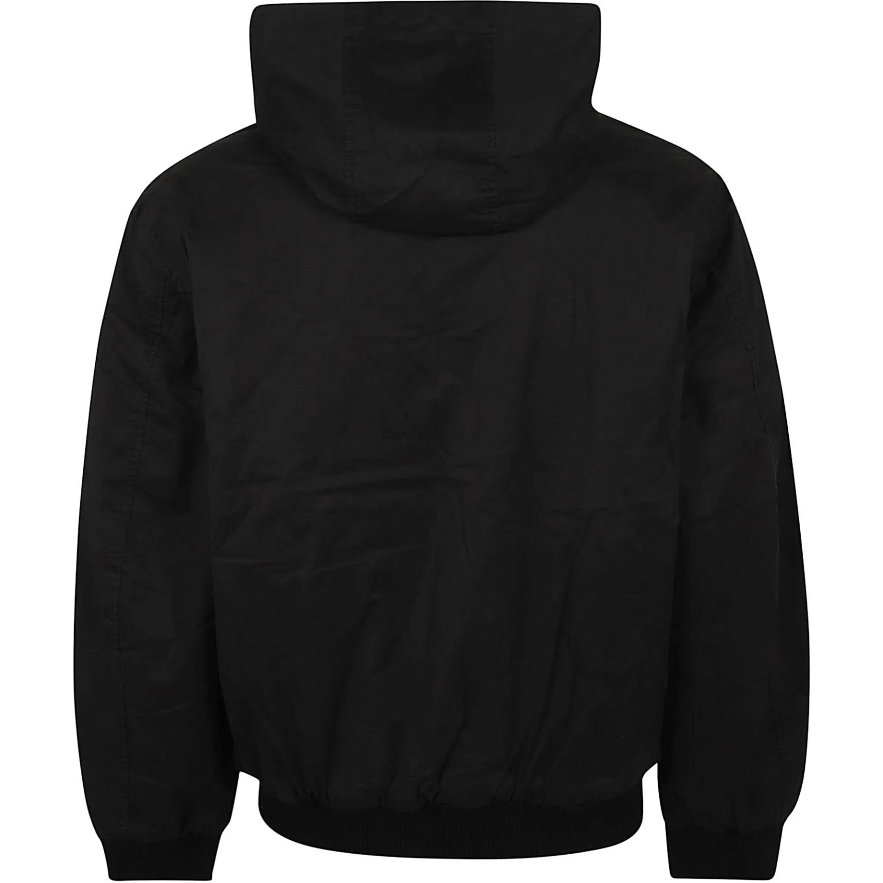 Lookbook DIESEL 黑色連帽拉鍊外套附側口袋 A143060CHBP-9XX