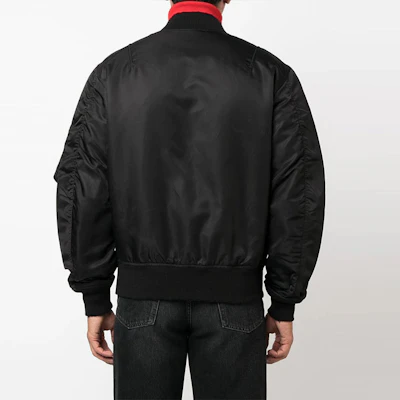 DIESEL 黑色纯色标志贴拉链夹克 A062900KBAT9XX Shop DIESEL 黑色纯色标志贴拉链夹克 A062900KBAT9XX