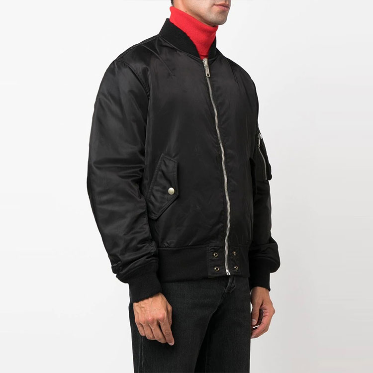 Purchase DIESEL 黑色纯色标志贴拉链夹克 A062900KBAT9XX