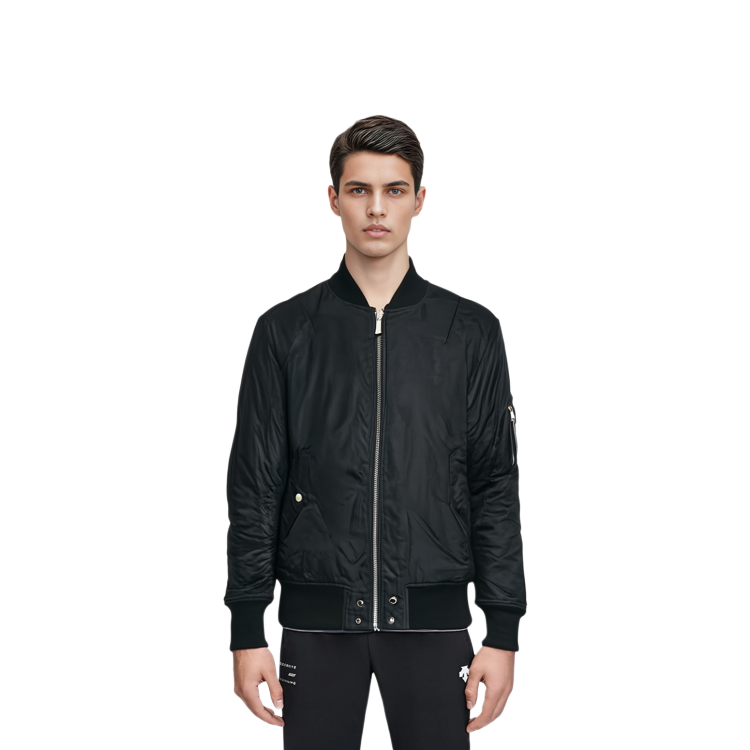 Details for DIESEL 黑色纯色标志贴拉链夹克 A062900KBAT9XX