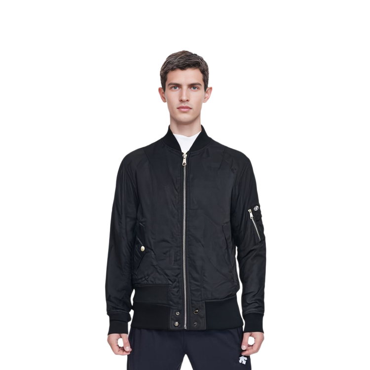 Sizing DIESEL 黑色纯色标志贴拉链夹克 A062900KBAT9XX