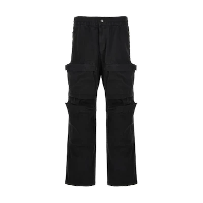 DIESEL Black Solid Color Zipper Cargo Casual Pants. A147590SKAE-9XX