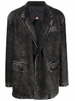 Order DIESEL 黑色單排扣牛仔西裝外套 A0407009B8702