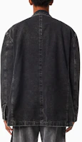 Shop DIESEL 黑色單排扣牛仔西裝外套 A0407009B8702