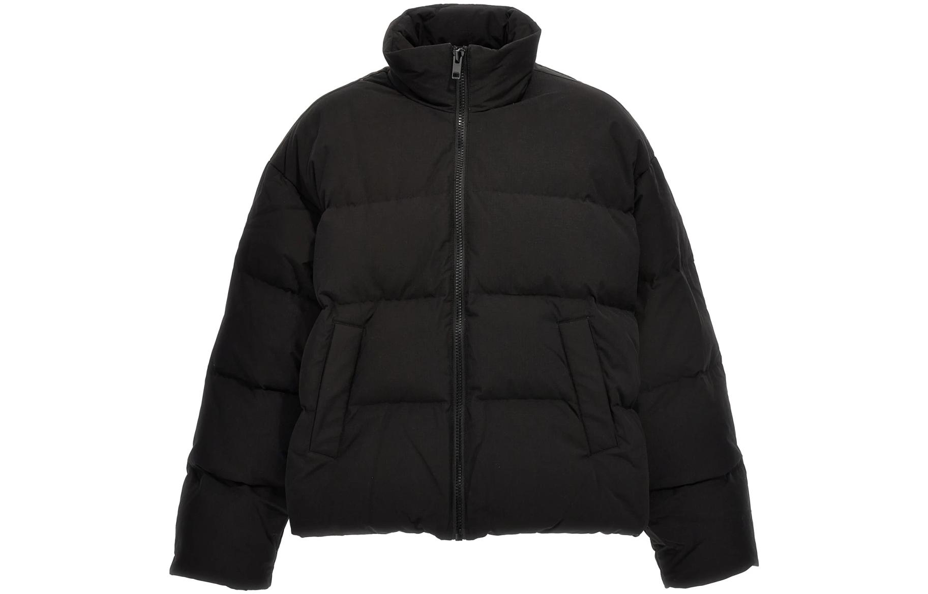 DIESEL  Black Solid Stand Collar Zip Down Jacket A114320BJAJ-9XX