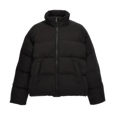 DIESEL Black Solid Stand Collar Zip Down Jacket A114320BJAJ-9XX