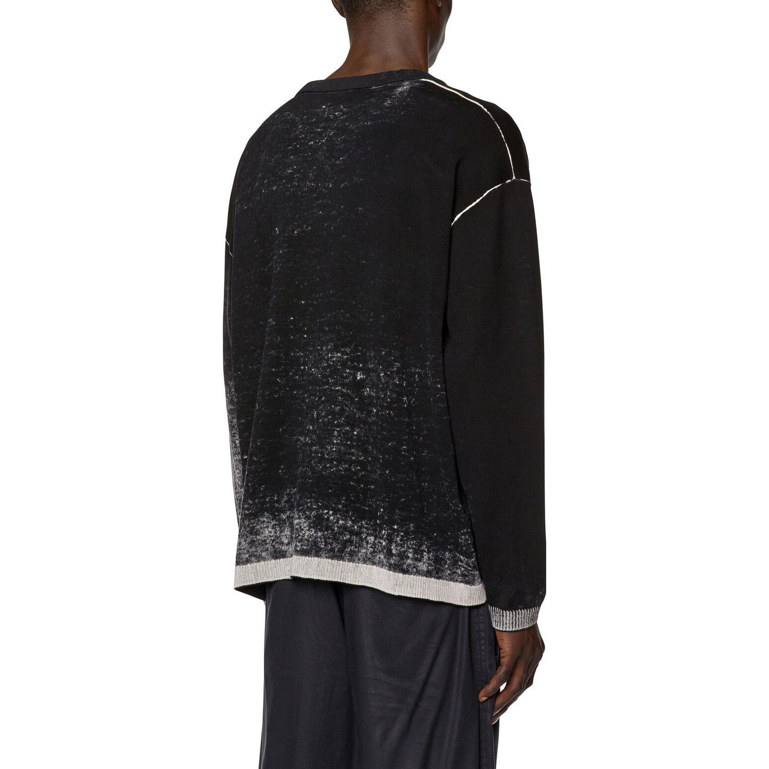 Purchase DIESEL  Black V-Neck Printed Knit Cardigan A111900BEAR-9XX