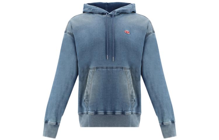 Order DIESEL Hoodie Denim Biru dengan Tali Serut. A03939068FK-01