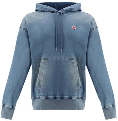 DIESEL Hoodie Denim Biru dengan Tali Serut. A03939068FK-01 Order DIESEL Hoodie Denim Biru dengan Tali Serut. A03939068FK-01