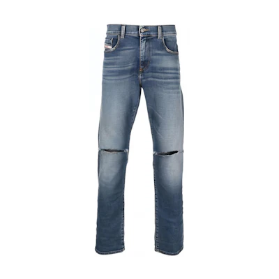 DIESEL Blue Distressed Skinny Jeans A0356209C8701