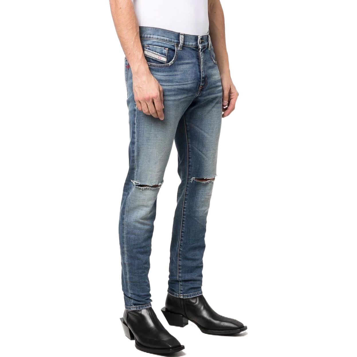 Purchase DIESEL 藍色做舊修身牛仔褲 A0356209C8701