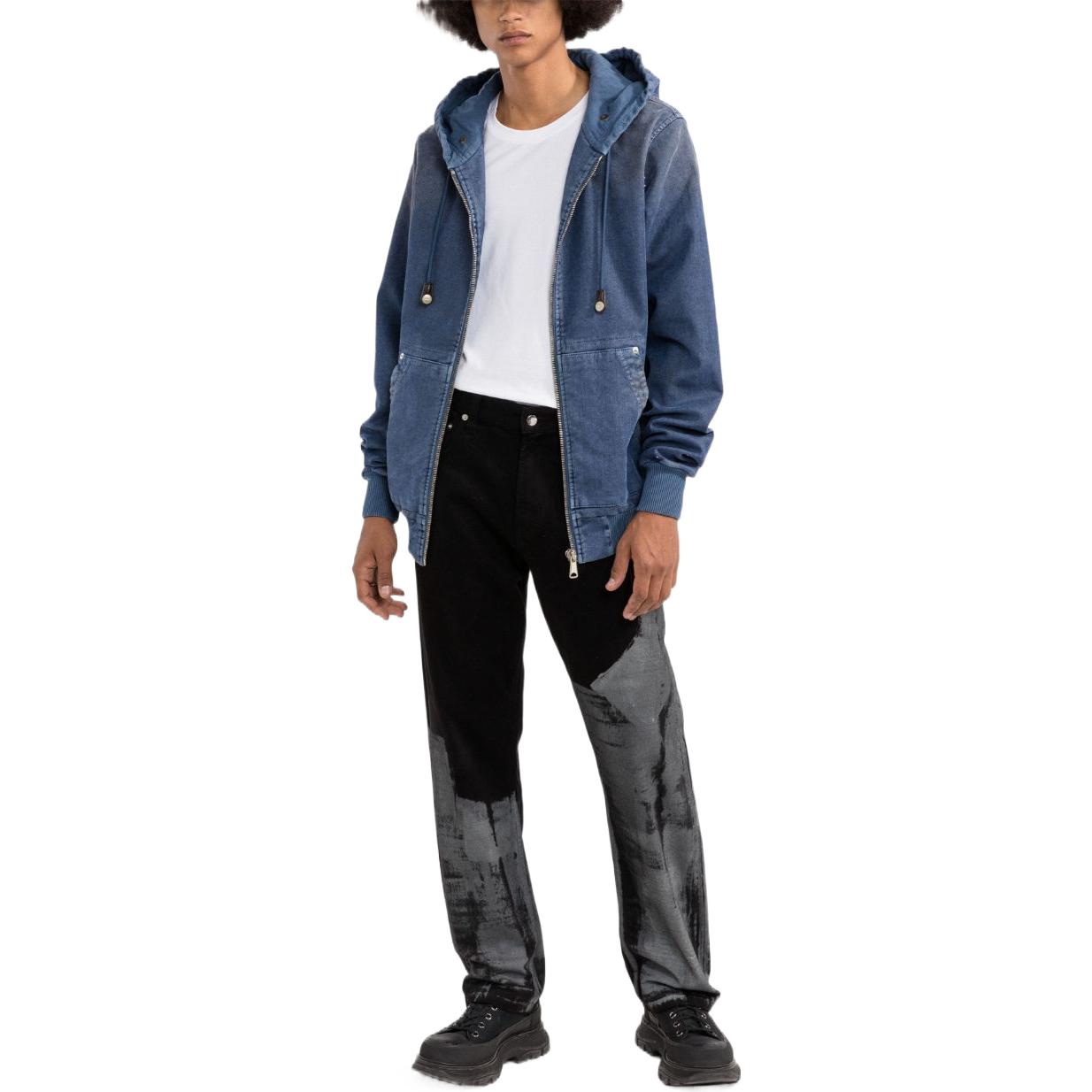 Lookbook DIESEL 蓝色泼漆连帽牛仔夹克. A027080HCAQ8MG