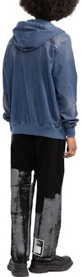 DIESEL 蓝色泼漆连帽牛仔夹克. A027080HCAQ8MG Shop DIESEL 蓝色泼漆连帽牛仔夹克. A027080HCAQ8MG