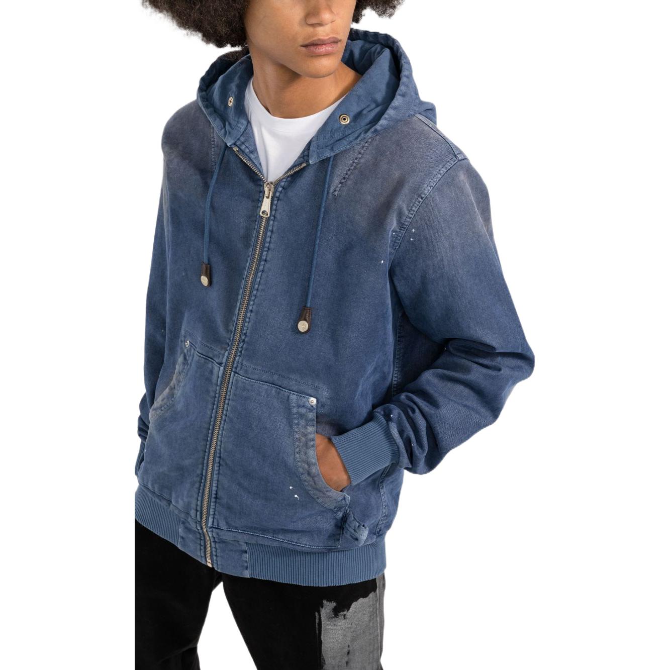 Purchase DIESEL 蓝色泼漆连帽牛仔夹克. A027080HCAQ8MG