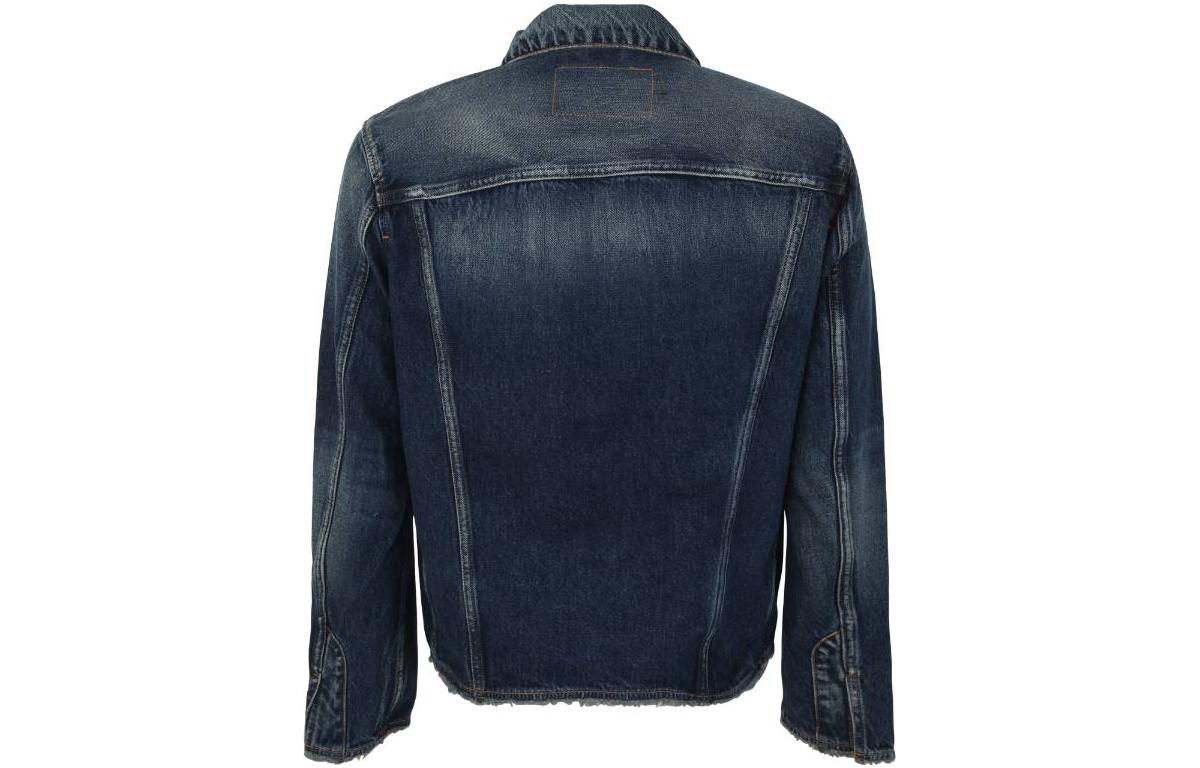 Lookbook DIESEL Jaket Slim-Fit Lengan Panjang Biru Butang Depan Lelaki. A1139709G9201