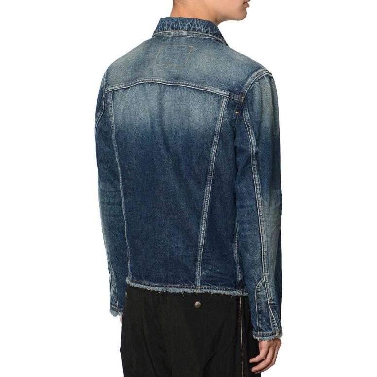 Purchase DIESEL Jaket Slim-Fit Lengan Panjang Biru Butang Depan Lelaki. A1139709G9201