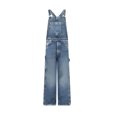 DIESEL Blue Solid Straight-Cut Overalls A09249007M3-01