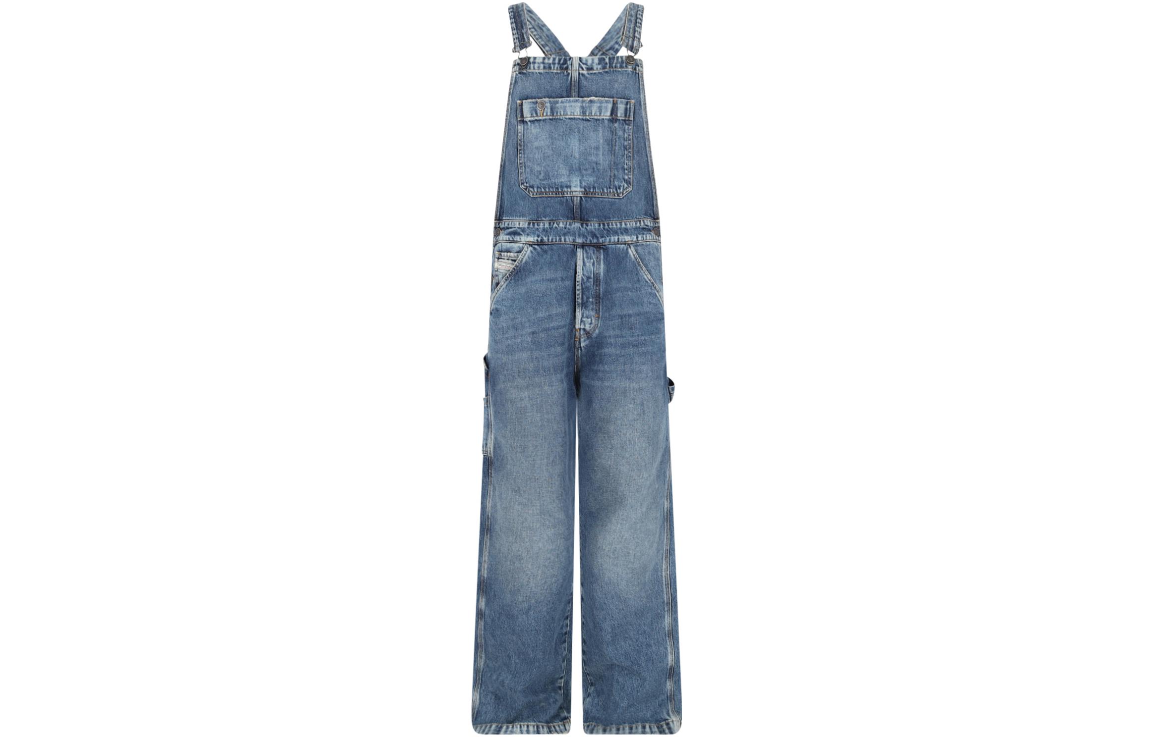 Order DIESEL  Blue Solid Straight-Cut Overalls A09249007M3-01