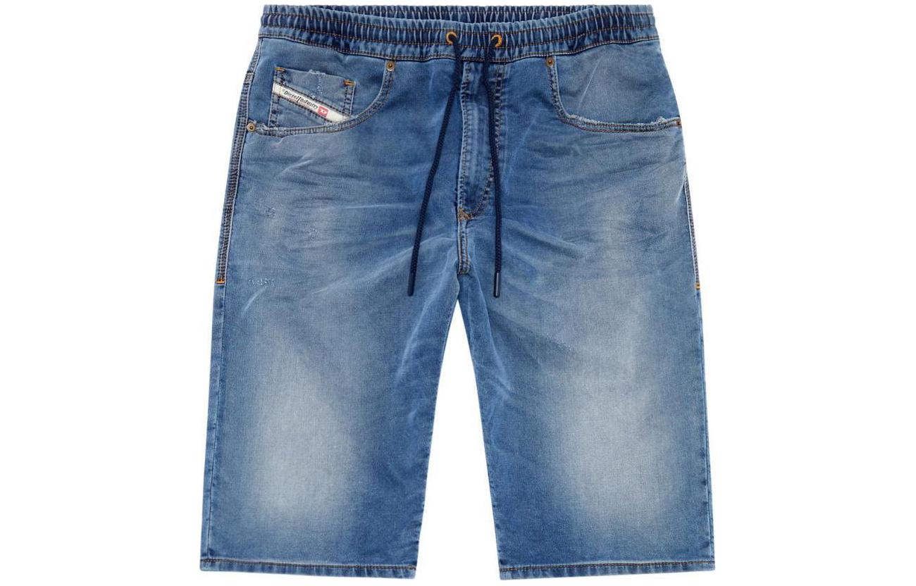 Order DIESEL ブルー ストレートフィット デニムショーツ ドローストリング付き A12717068JV-01