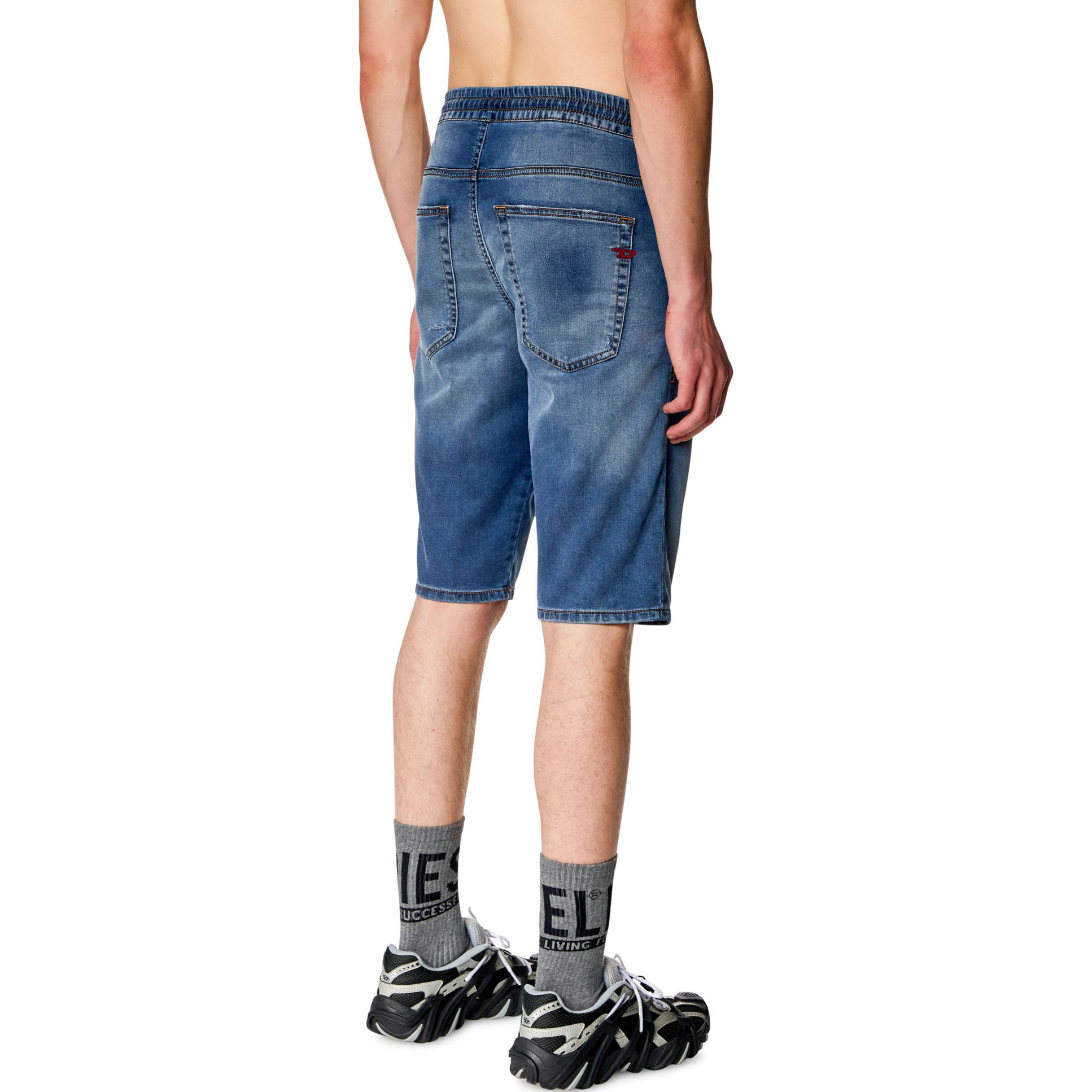 Purchase DIESEL ブルー ストレートフィット デニムショーツ ドローストリング付き A12717068JV-01