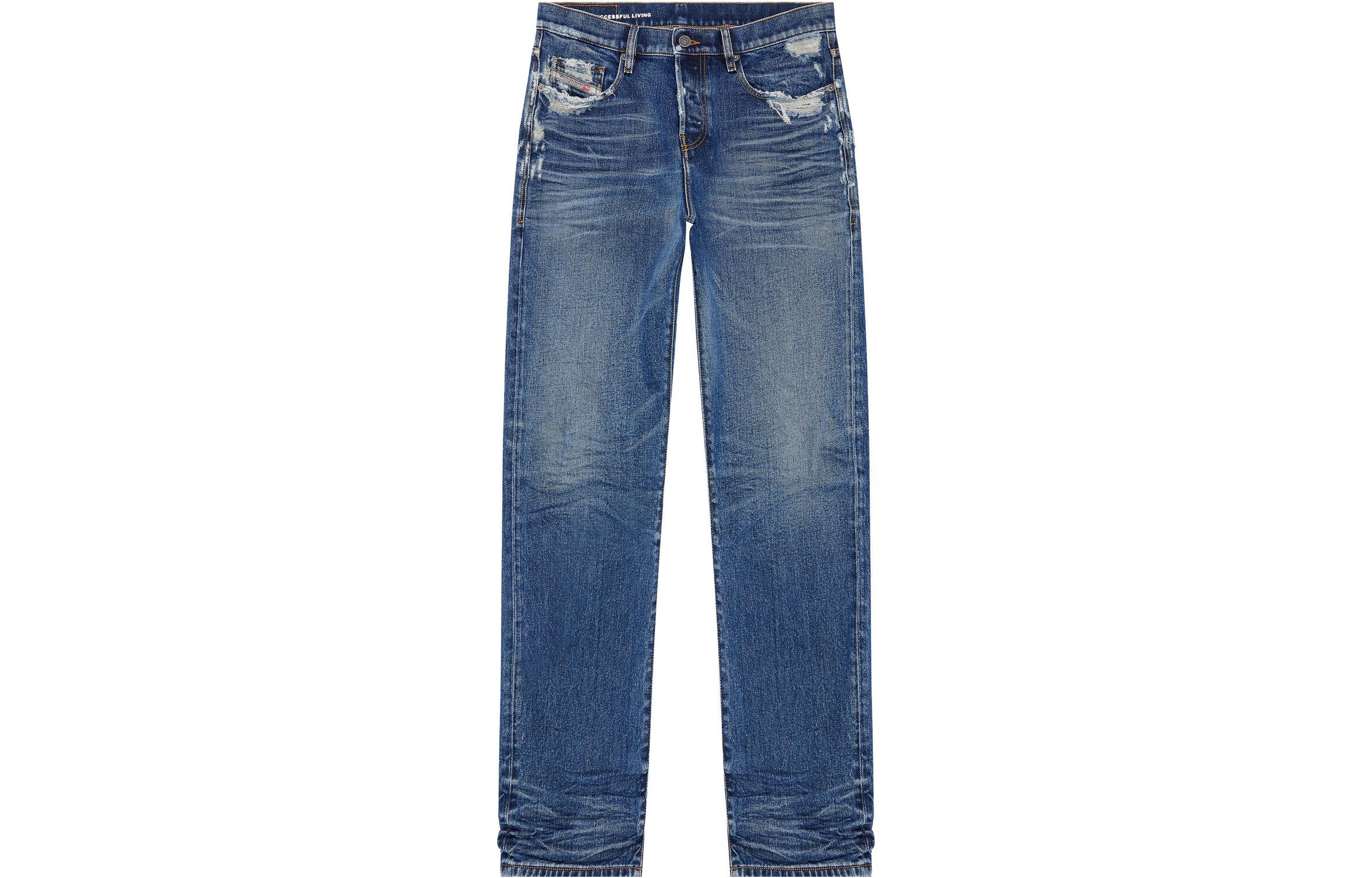 DIESEL  Distressed Button-Fly Jeans with Handcrafted Detailing A05156007Q2-01