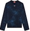 Buy DIESEL Distressed Dyed Crewneck Long Sleeve T-Shirt Blue. A133840KLAC-8ATA