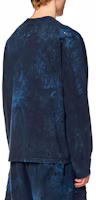 Purchase DIESEL Distressed Dyed Crewneck Lengan Panjang T-Shirt Biru. A133840KLAC-8ATA