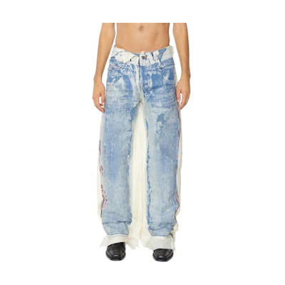 DIESEL Faded Vintage Light Blue Zipper Fly Jeans. A05957007K3