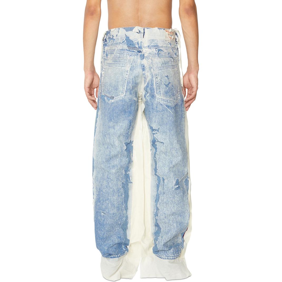 Lookbook DIESEL 淡復古淺藍拉鏈牛仔褲. A05957007K3