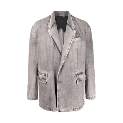 DIESEL Grey Denim Suit Jacket A040700EIAA02