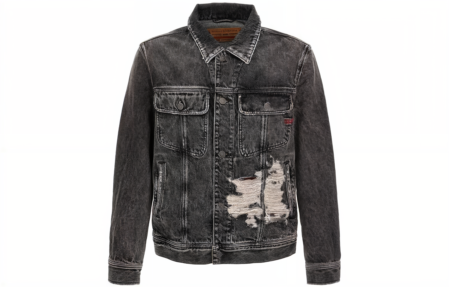 DIESEL  Grey Faded Lapel Single-Breasted Pocket Jacket A11435-007S102
