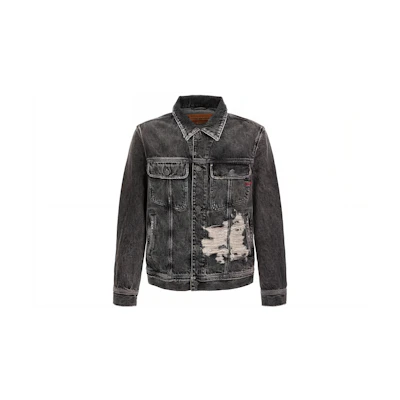 DIESEL Grey Faded Lapel Single-Breasted Pocket Jacket A11435-007S102