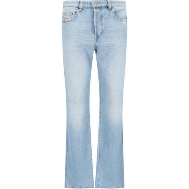 DIESEL  Light Blue Mid-Rise Flared Zip Jeans A1221809H3901