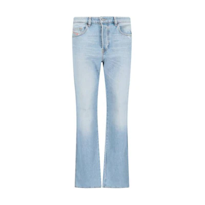 DIESEL Light Blue Mid-Rise Flared Zip Jeans A1221809H3901