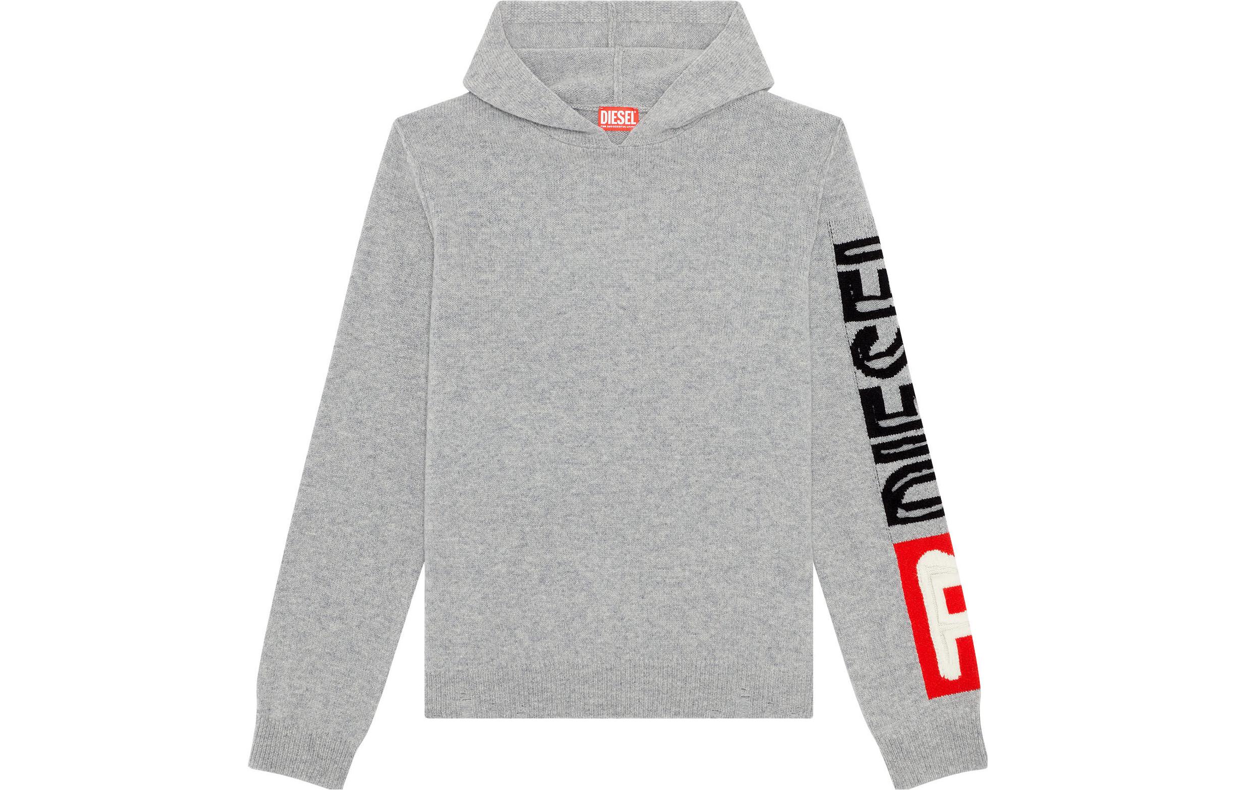 DIESEL  Loose Fit Logo Hoodie Sweatshirt - Grey. A112230EKAS-96X