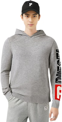 DIESEL 宽松版型标志连帽卫衣 - 灰色 A112230EKAS-96X Details for DIESEL 宽松版型标志连帽卫衣 - 灰色 A112230EKAS-96X