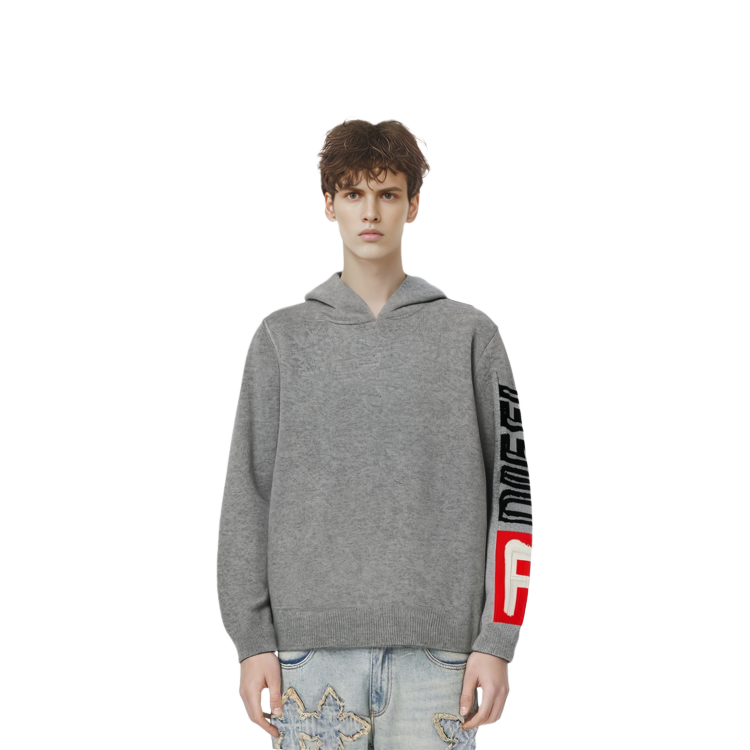 Sizing DIESEL 宽松版型标志连帽卫衣 - 灰色 A112230EKAS-96X