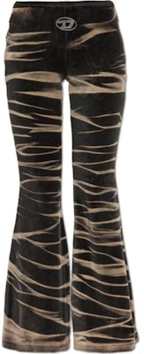 DIESEL Low-Rise Printed Flared Casual Pants Black A140990BNDT-93R Order DIESEL Low-Rise Printed Flared Casual Pants Black A140990BNDT-93R
