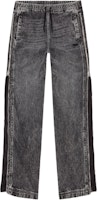DIESEL Mid-Rise Loose Fit Drawstring Washed Jeans - Dark Gray. A1424409K24-02 DIESEL Mid-Rise Loose Fit Drawstring Washed Jeans - Dark Gray. A1424409K24-02