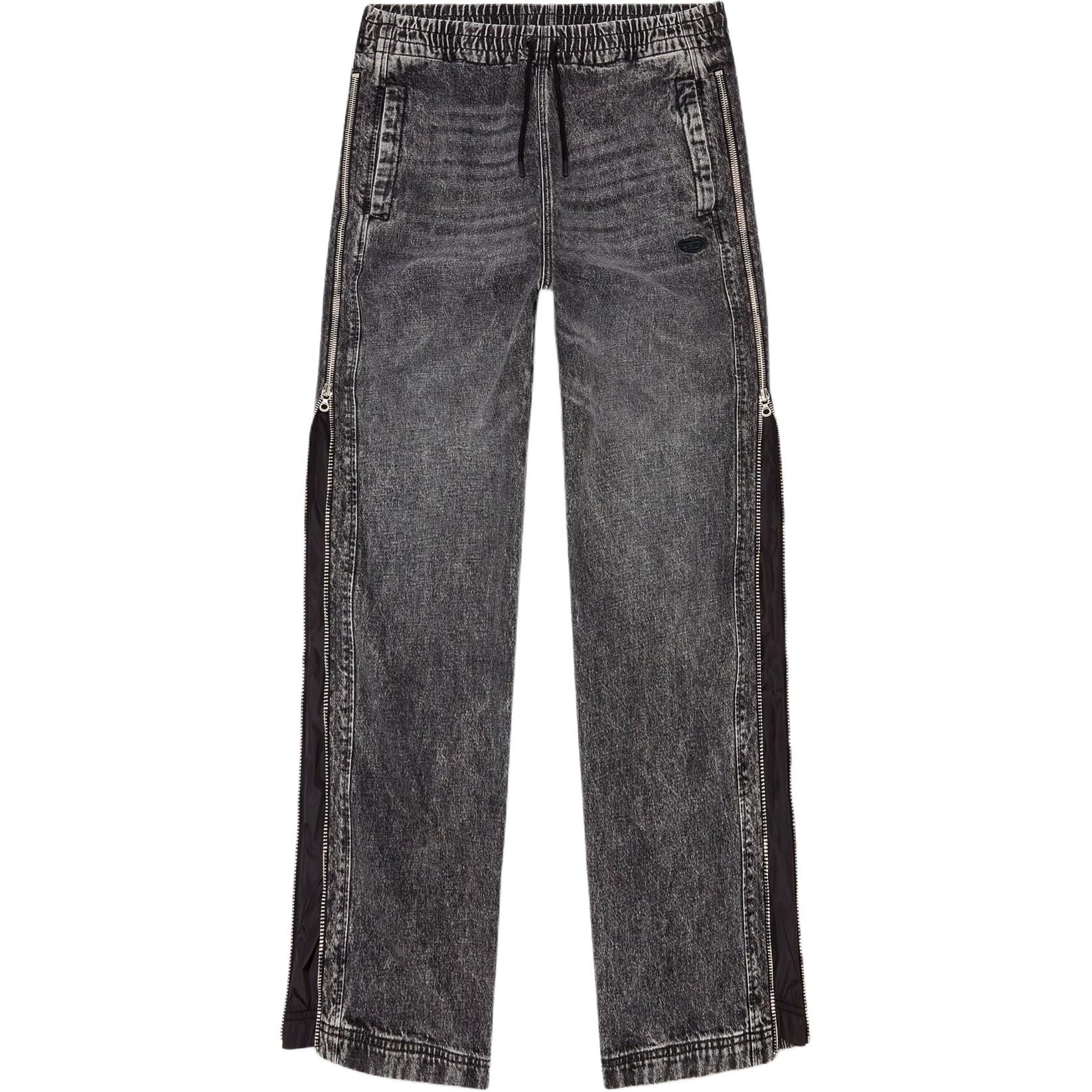 Order DIESEL 中腰寬鬆抽繩洗水牛仔褲 - 深灰色。 A1424409K24-02