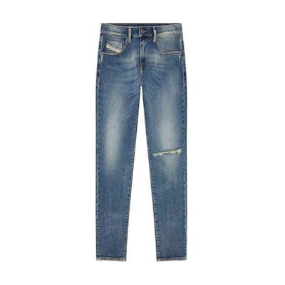 DIESEL Mid-Rise Slim Fit Faded Straight-Leg Jeans. A03562007M5
