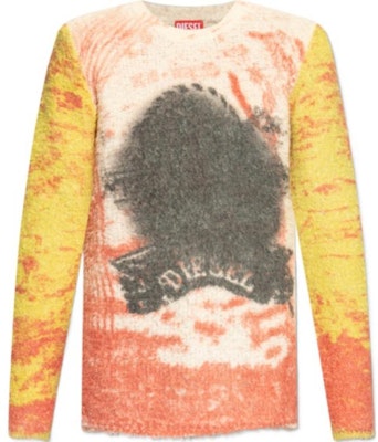 DIESEL Multicolor Graphic Print Crewneck Long Sleeve Sweater. A169370ABDR-42E Buy DIESEL Multicolor Graphic Print Crewneck Long Sleeve Sweater. A169370ABDR-42E