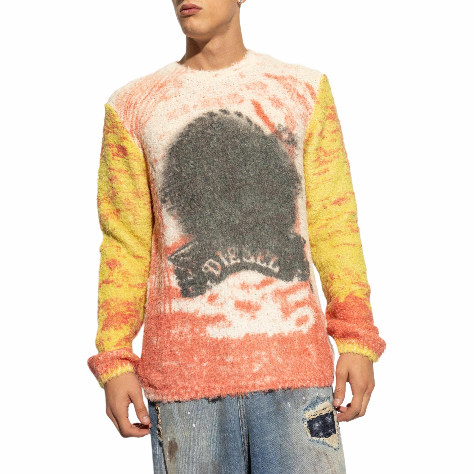 Lookbook DIESEL 多色圖案印花圓領長袖毛衣 A169370ABDR-42E