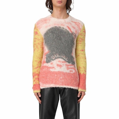 DIESEL Multicolor Graphic Print Crewneck Long Sleeve Sweater. A169370ABDR-42E Details for DIESEL Multicolor Graphic Print Crewneck Long Sleeve Sweater. A169370ABDR-42E