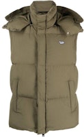 DIESEL Olive Hooded Sleeveless Jacket A114680NIAU5AF DIESEL Olive Hooded Sleeveless Jacket A114680NIAU5AF