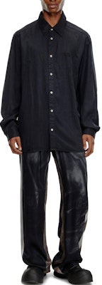 DIESEL Optical Print Slim Fit Elastic Waist Casual Pants Black A142360NMAN-9XX Lookbook DIESEL Optical Print Slim Fit Elastic Waist Casual Pants Black A142360NMAN-9XX