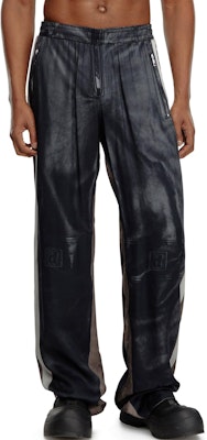 DIESEL Optical Print Slim Fit Elastic Waist Casual Pants Black A142360NMAN-9XX Shop DIESEL Optical Print Slim Fit Elastic Waist Casual Pants Black A142360NMAN-9XX